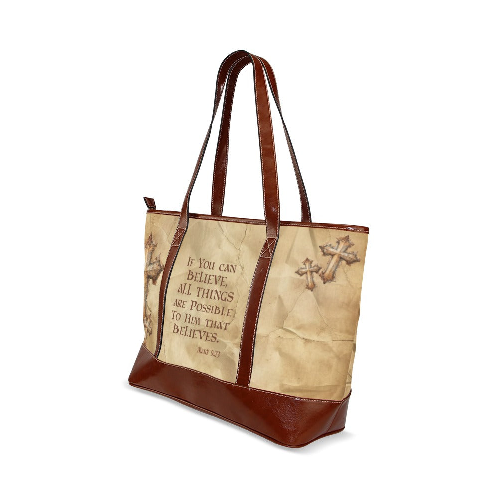ONLY BELEIVE TOTE HANDBAG