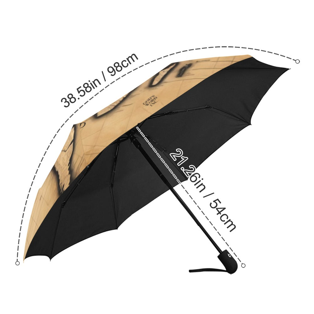 BLESSED COMING IN AND GOING OUT Anti-UV Auto-Foldable Umbrella (Model U09)