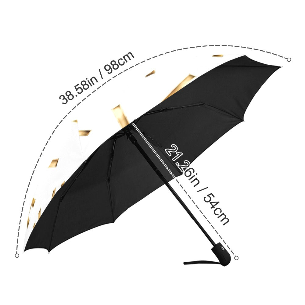 WHITE FAITH COMES BY HEARING Anti-UV Auto-Foldable Umbrella