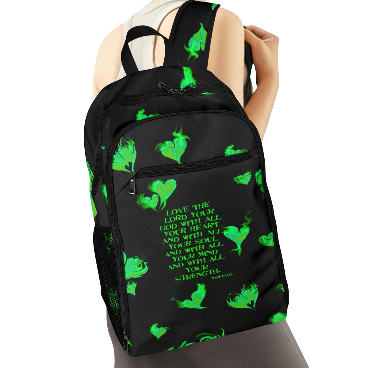 LOVE THE LORD WITH ALL YOUR HEART Leisure Sports Backpack
