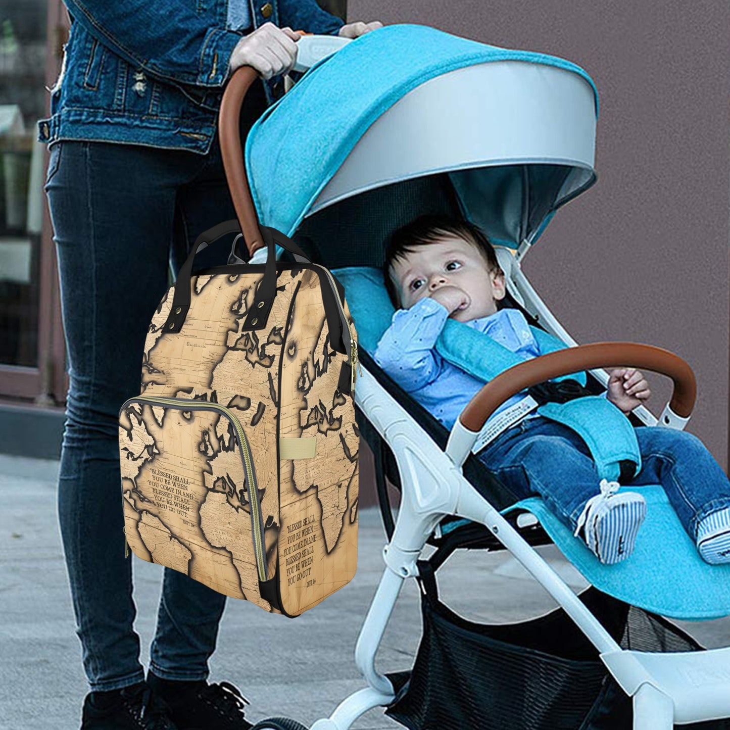 BLESSED COMING IN AND GOING OUT DIAPER BAG