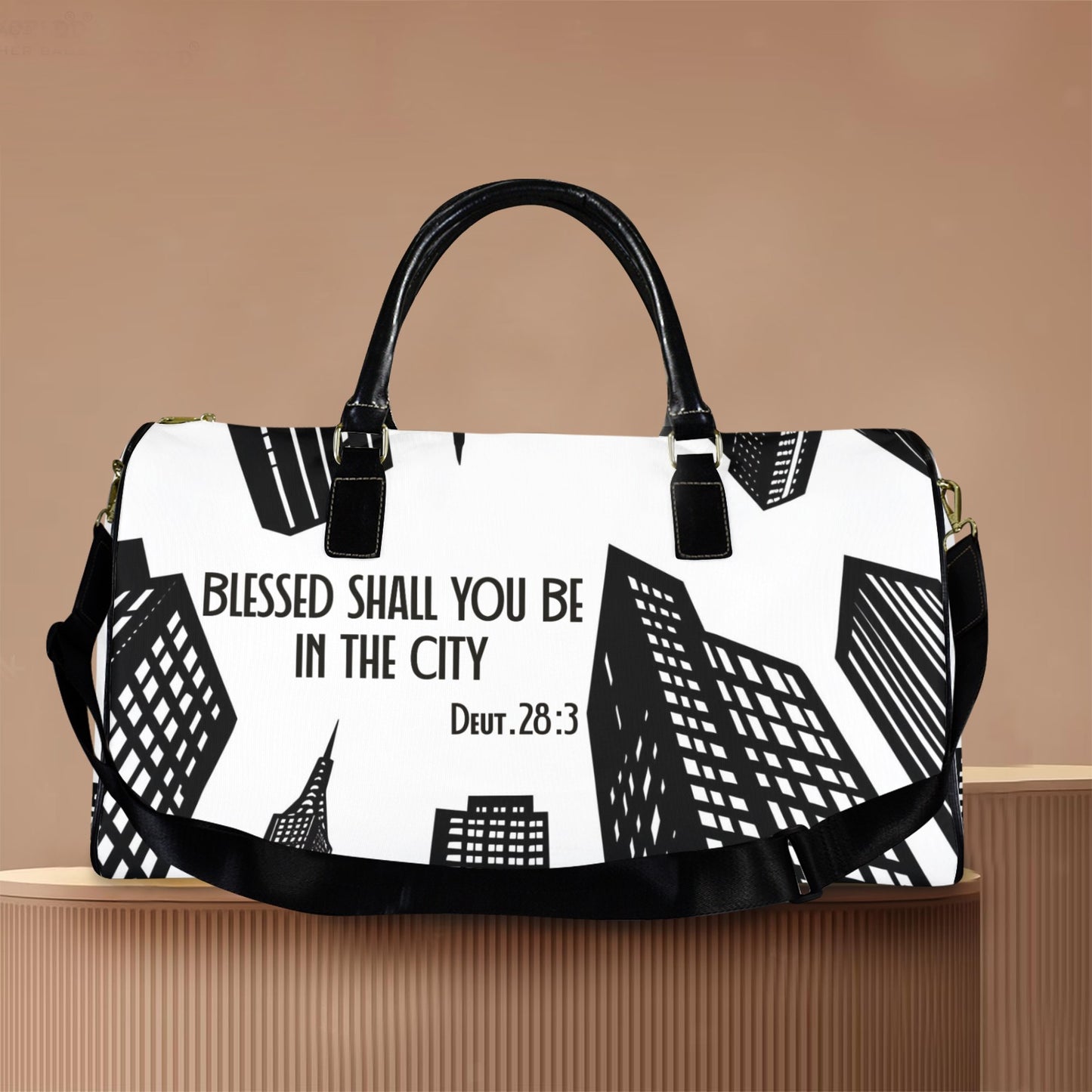 BLESSED IN THE CITY WATERPROOF TRAVEL BAG