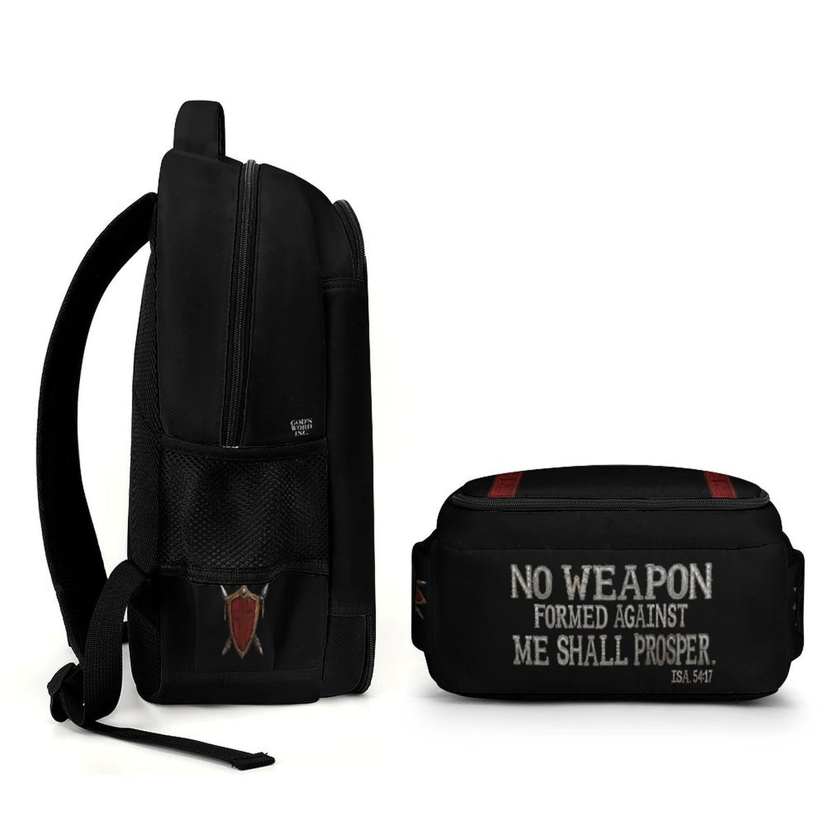 NO WEAPON FORMED AGAINST ME SHAL PROSPER Design Pocket Backpack