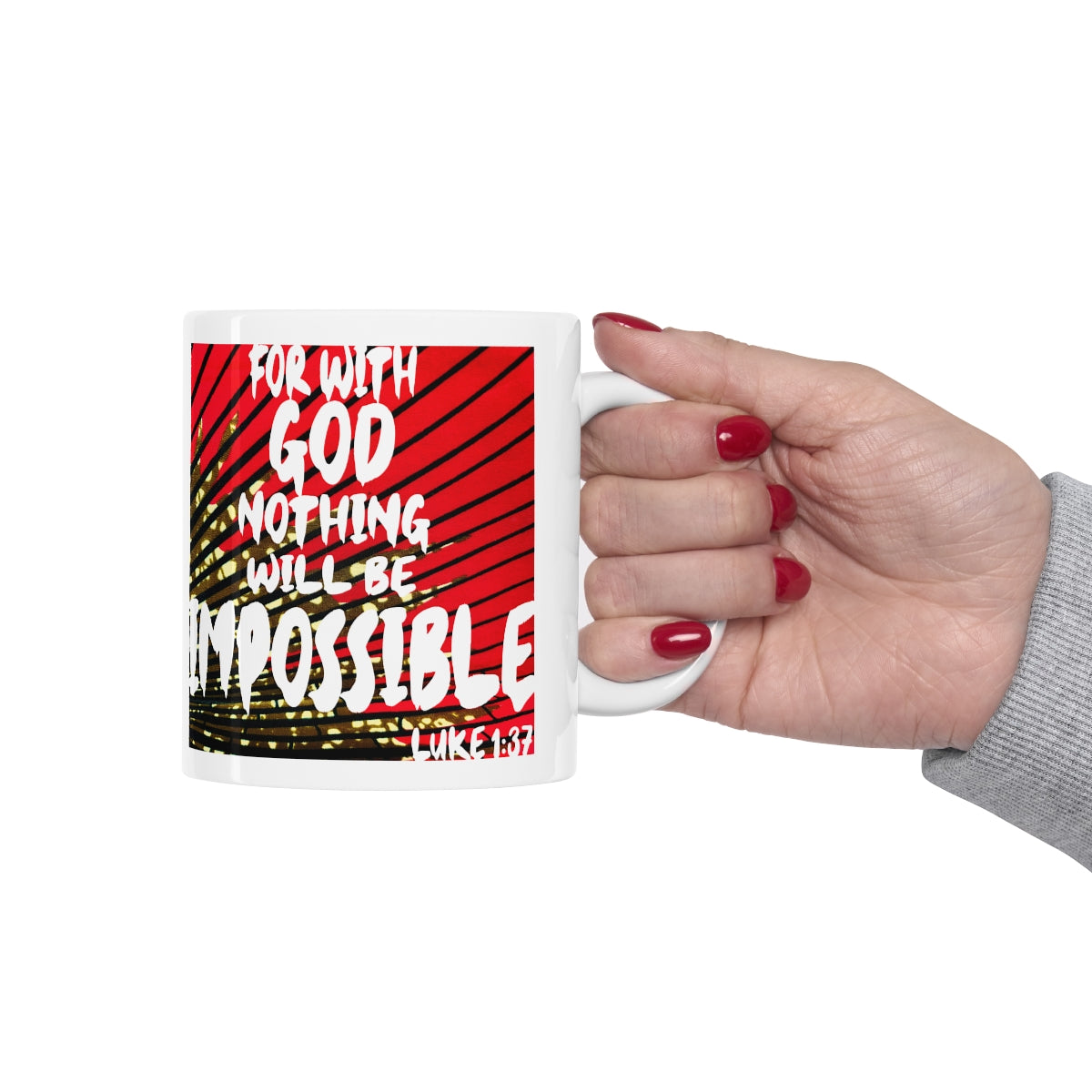 Bible Verse Scripture Mug 11oz For With God...