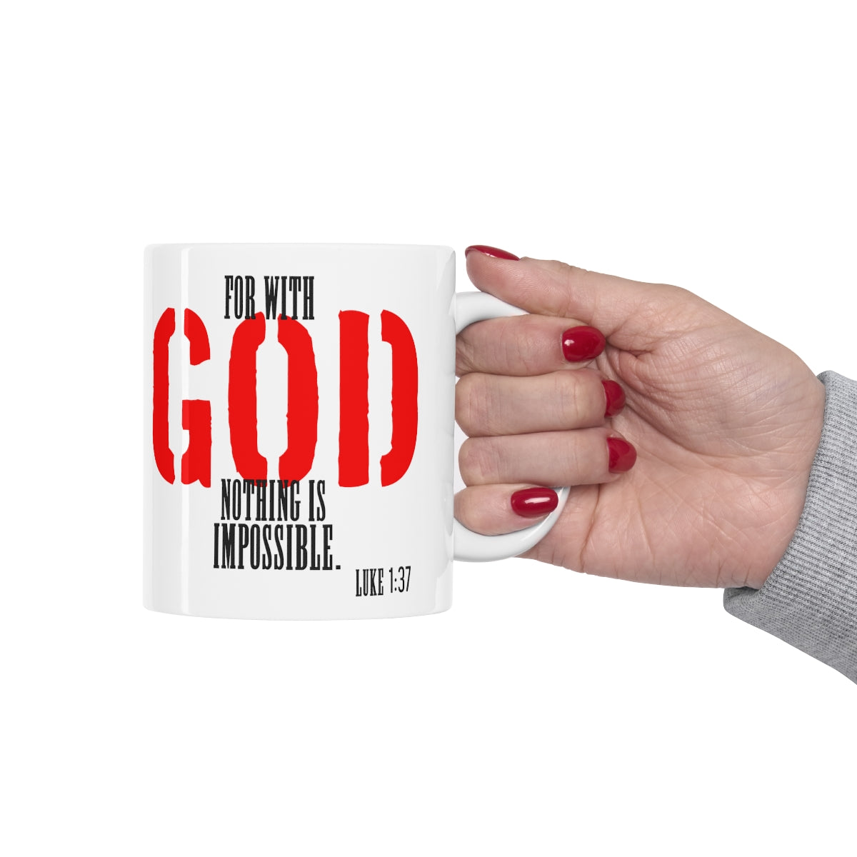 Bible Verse Scripture Mug 11oz For With God...