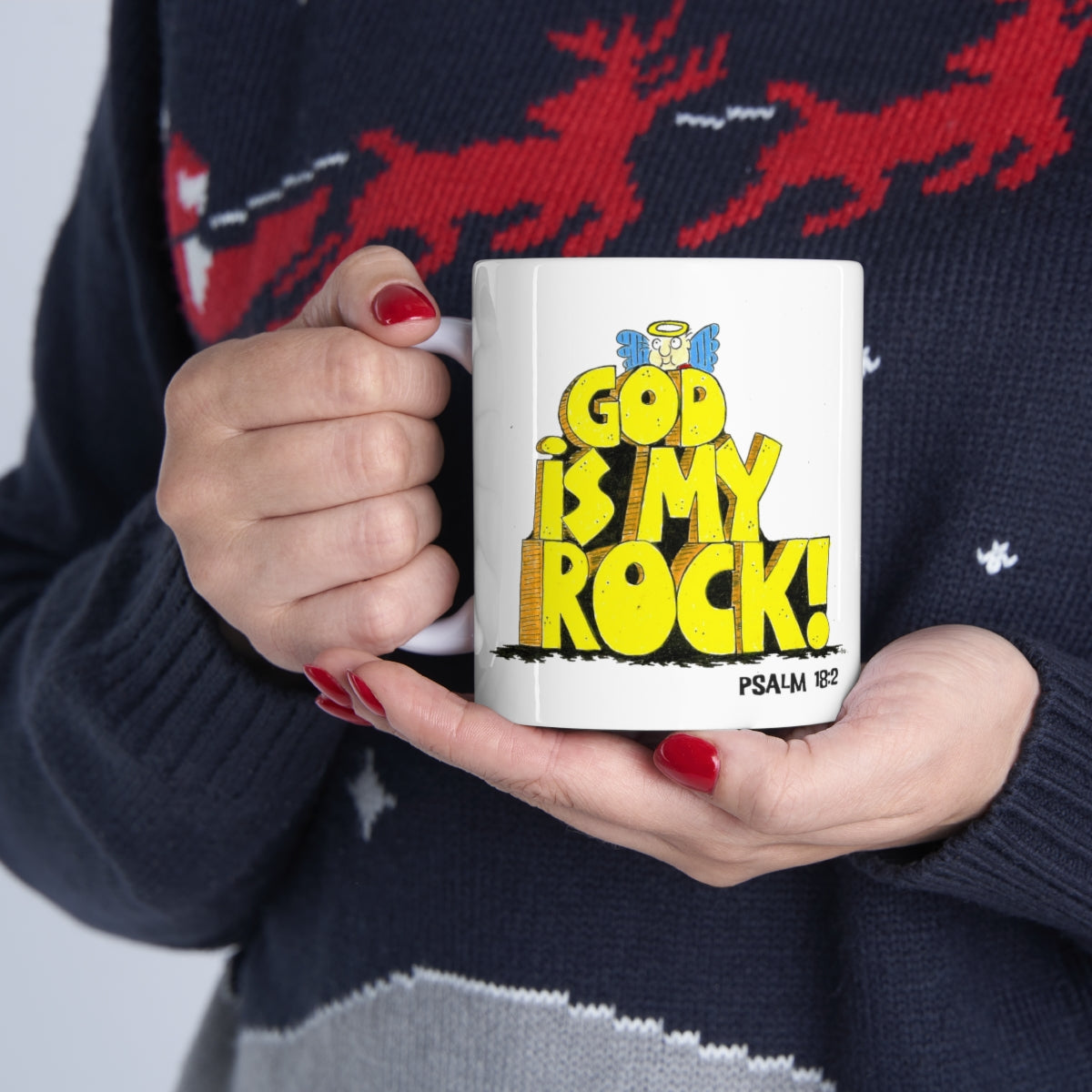 Bible Verse Scripture Mug 11oz God Is My Rock