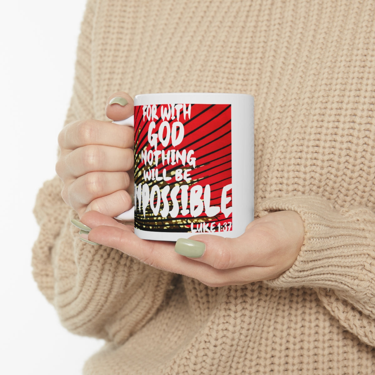 Bible Verse Scripture Mug 11oz For With God...