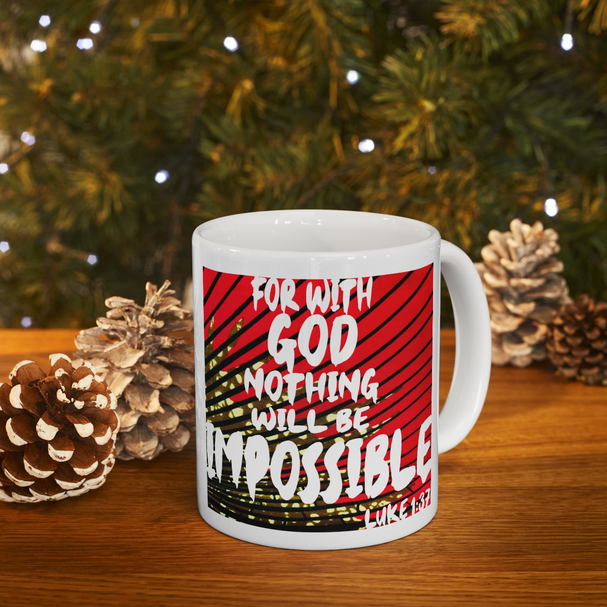 Bible Verse Scripture Mug 11oz For With God...