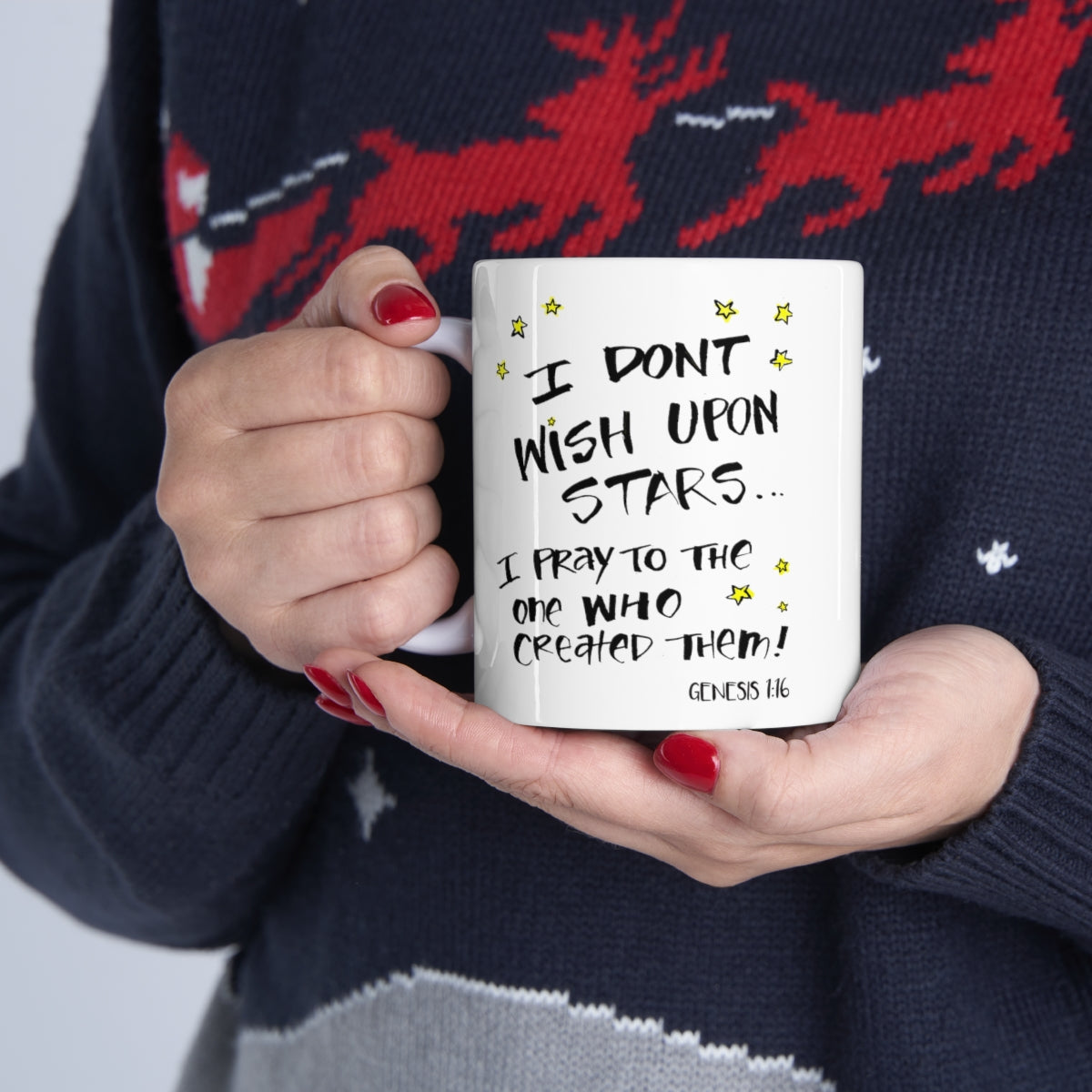 Bible Verse Scripture Mug 11oz I Don't Wish Upon Stars...