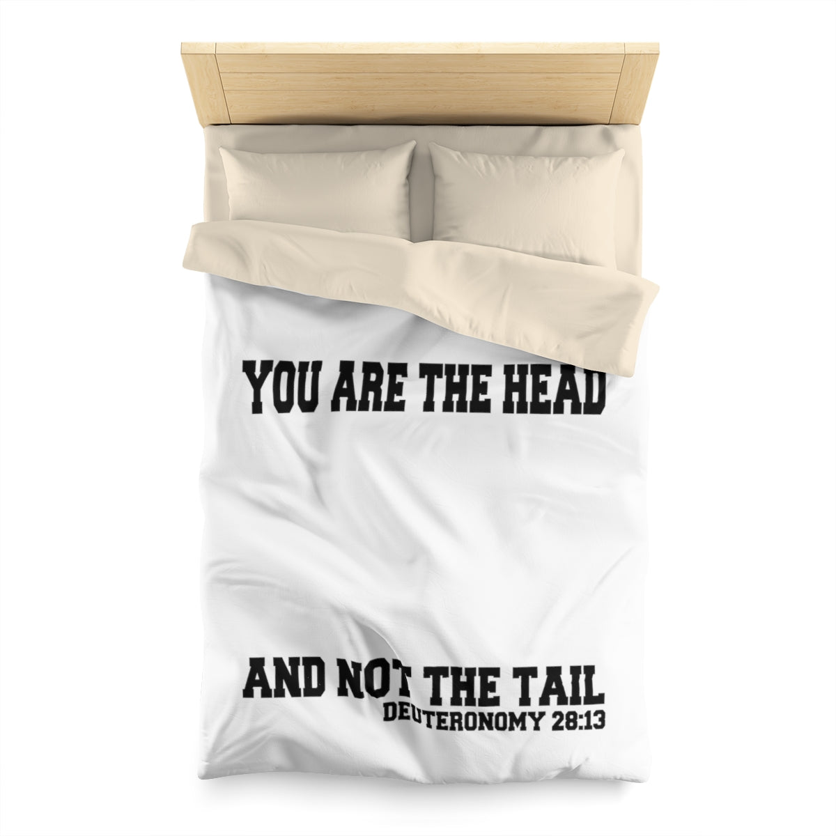 You Are the Head...Bible Verse Microfiber Duvet Cover