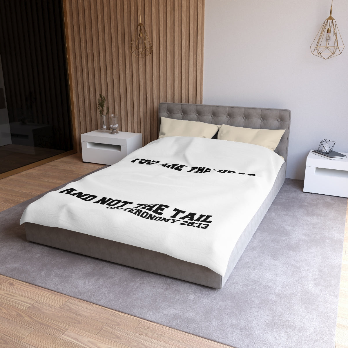 You Are the Head...Bible Verse Microfiber Duvet Cover