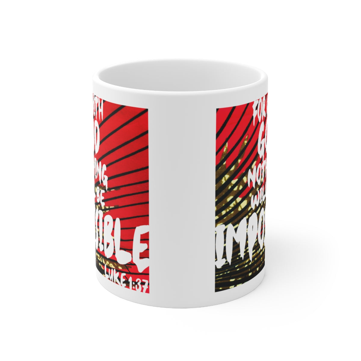 Bible Verse Scripture Mug 11oz For With God...