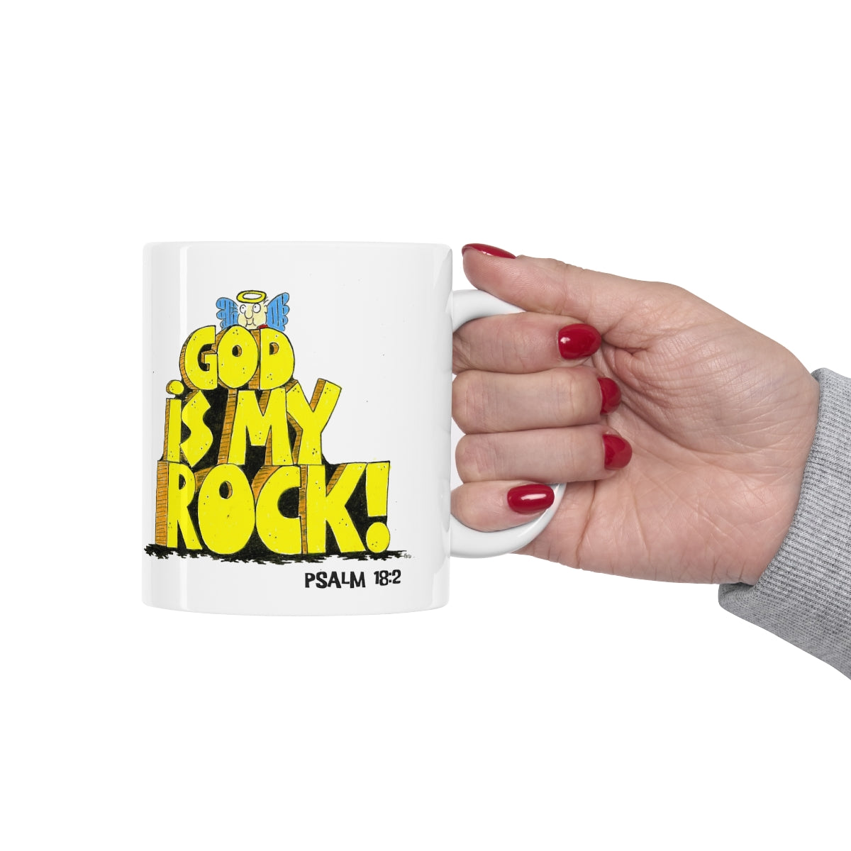 Bible Verse Scripture Mug 11oz God Is My Rock