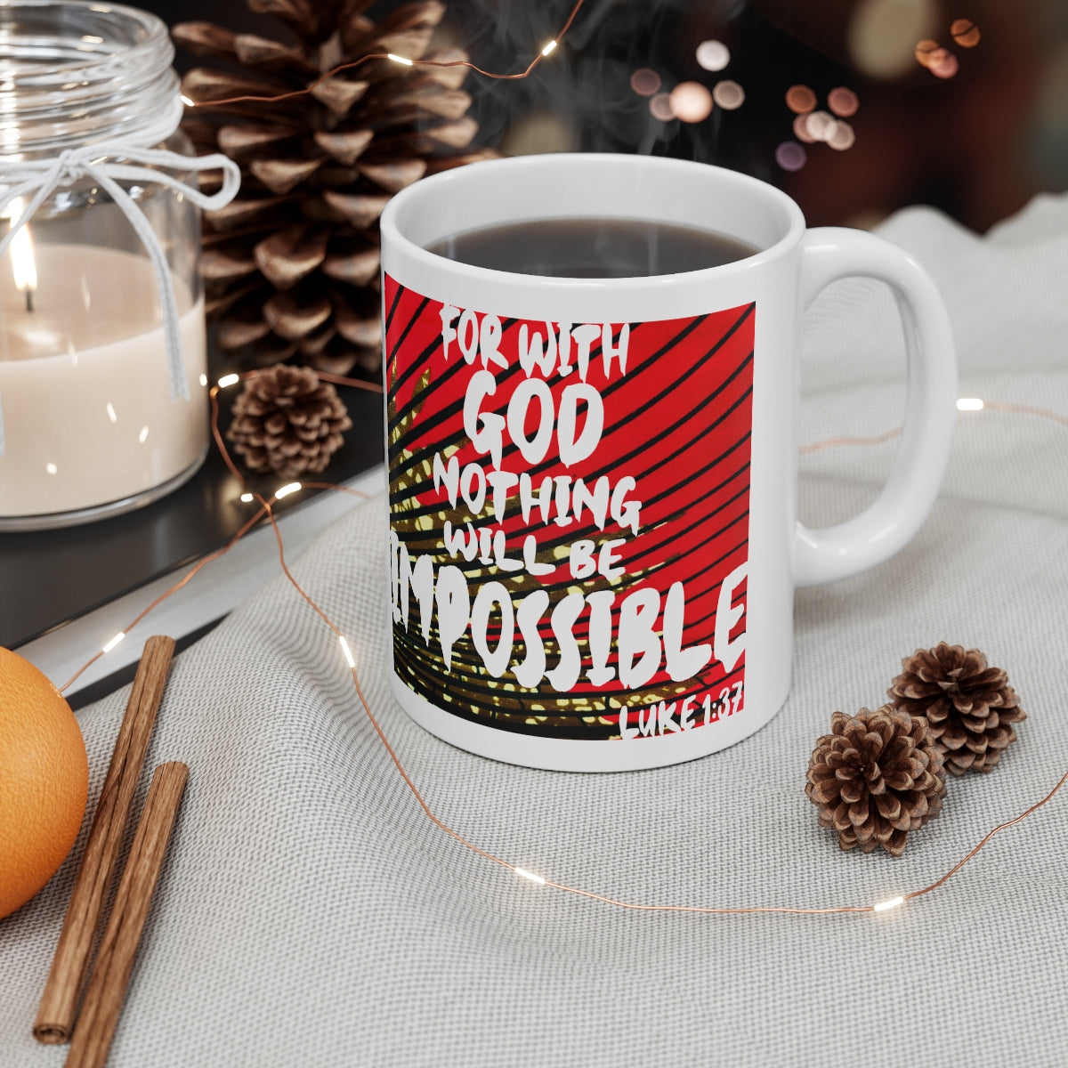 Bible Verse Scripture Mug 11oz For With God...