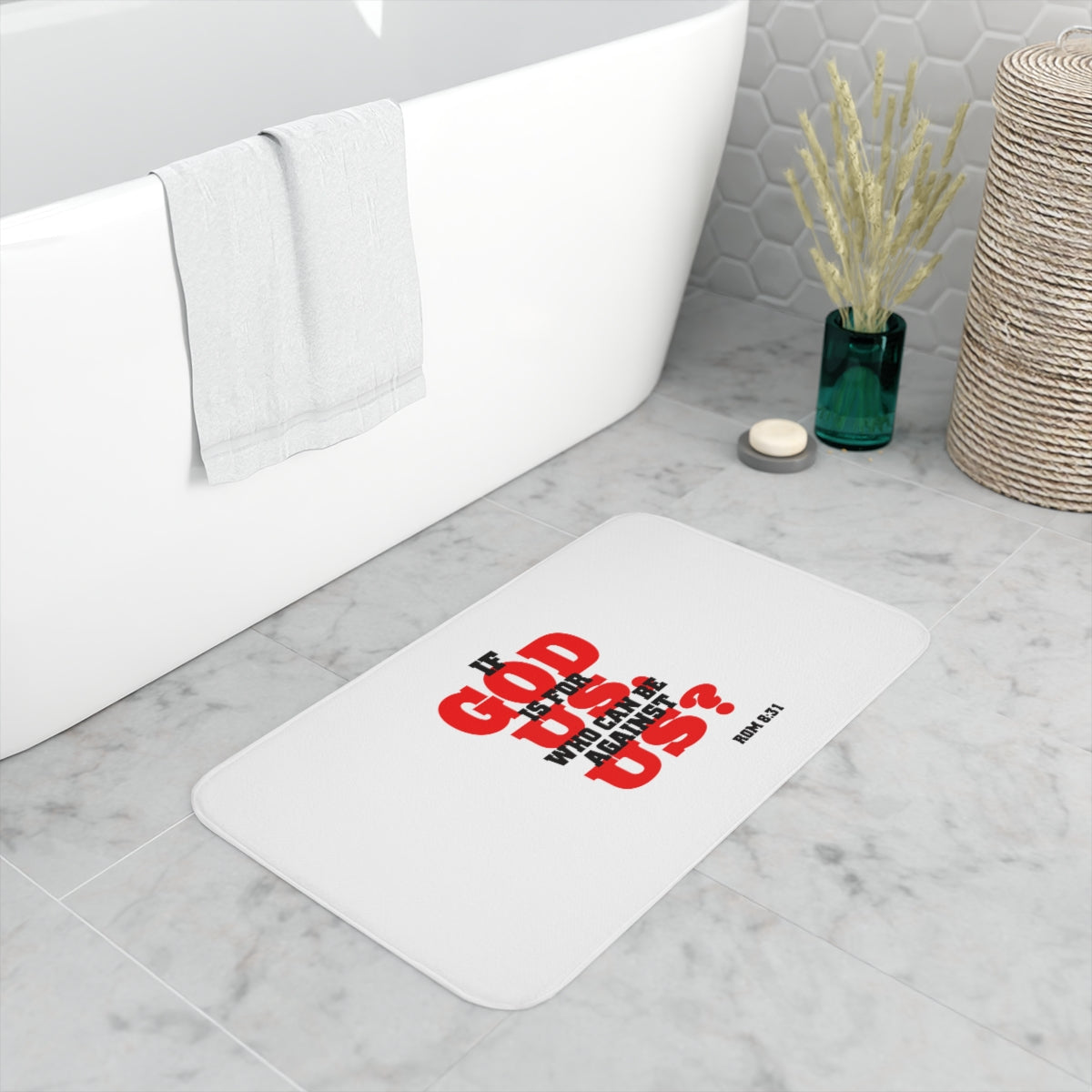 Memory Foam Bath Mat If God Is For Us...