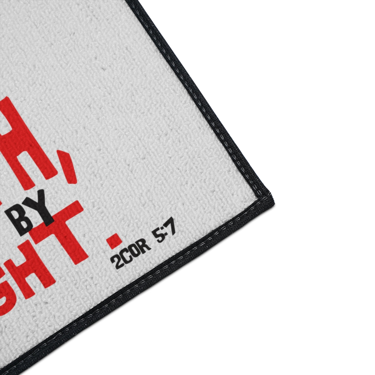 Bible Verse Scripture Heavy Duty Floor Mat For We Walk By Faith...