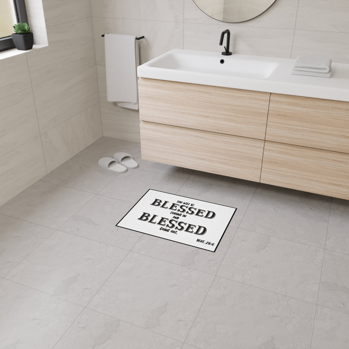 Bible Verse Scripture Heavy Duty Floor Mat You Will Be Blessed Coming In...