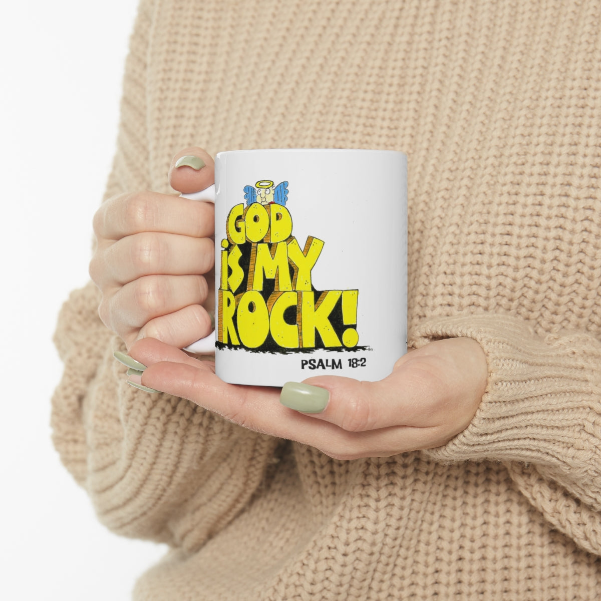 Bible Verse Scripture Mug 11oz God Is My Rock
