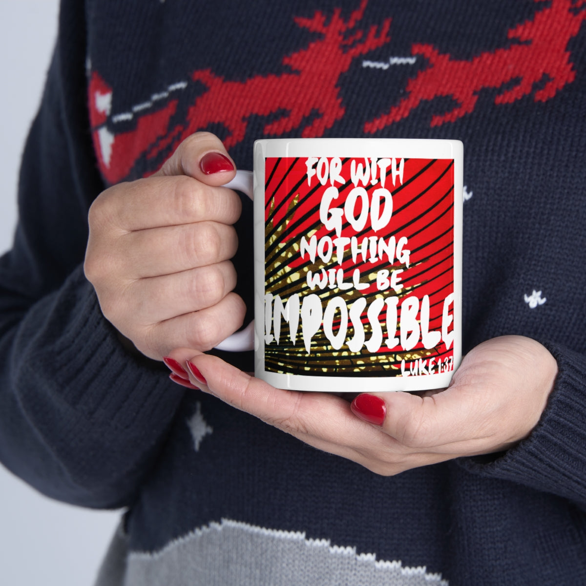 Bible Verse Scripture Mug 11oz For With God...