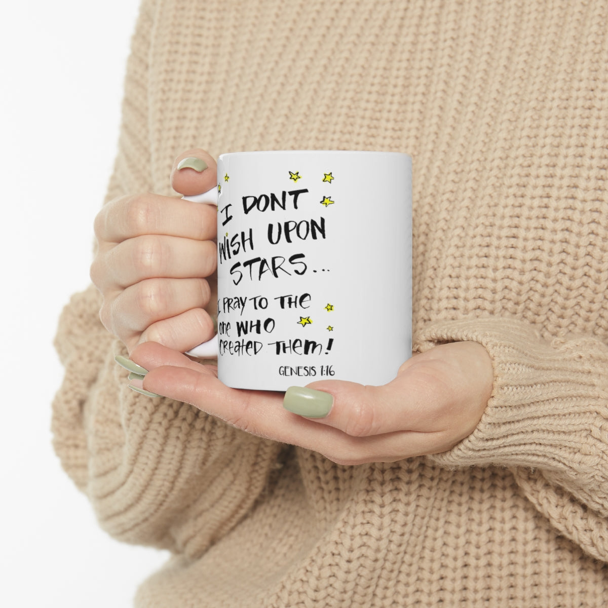 Bible Verse Scripture Mug 11oz I Don't Wish Upon Stars...