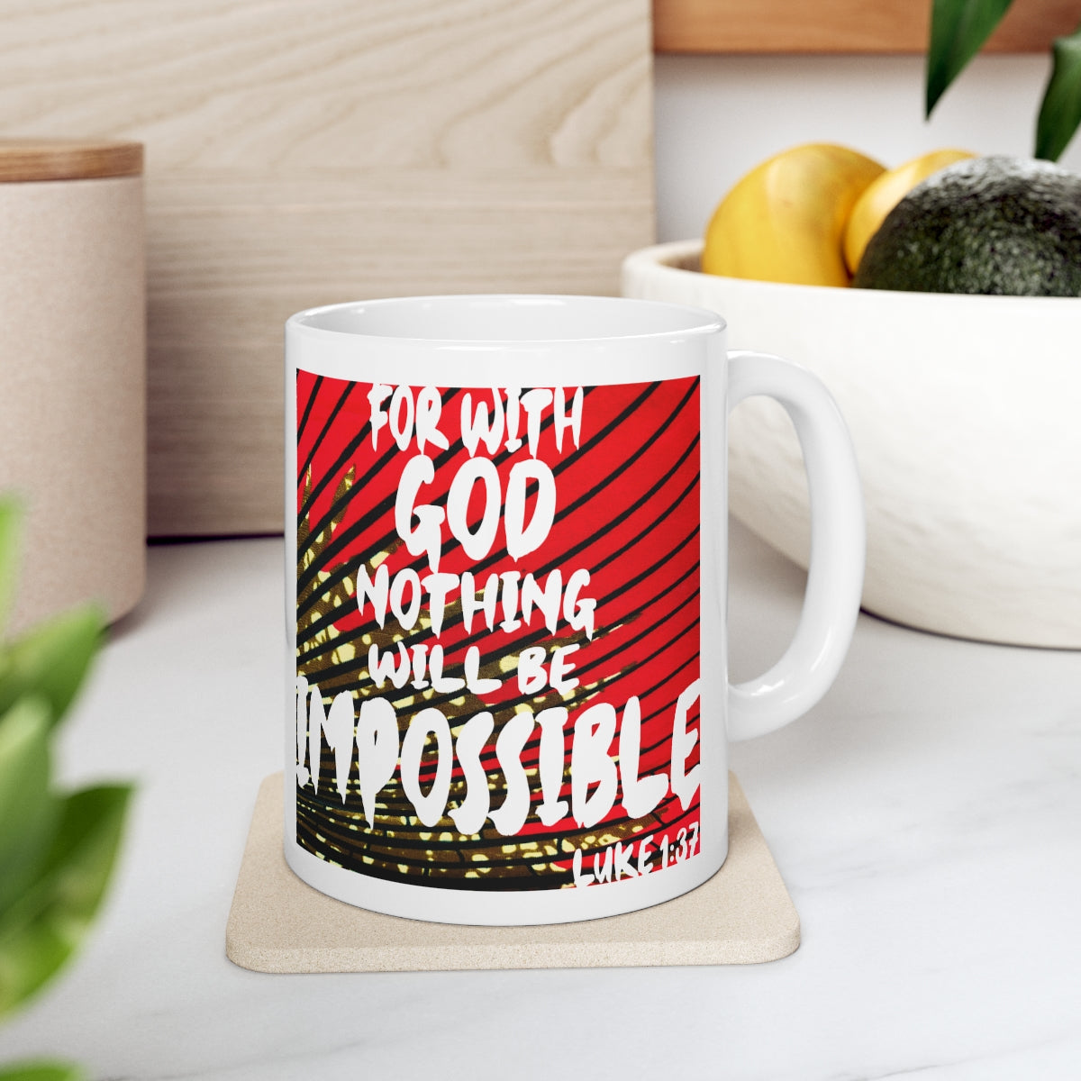 Bible Verse Scripture Mug 11oz For With God...