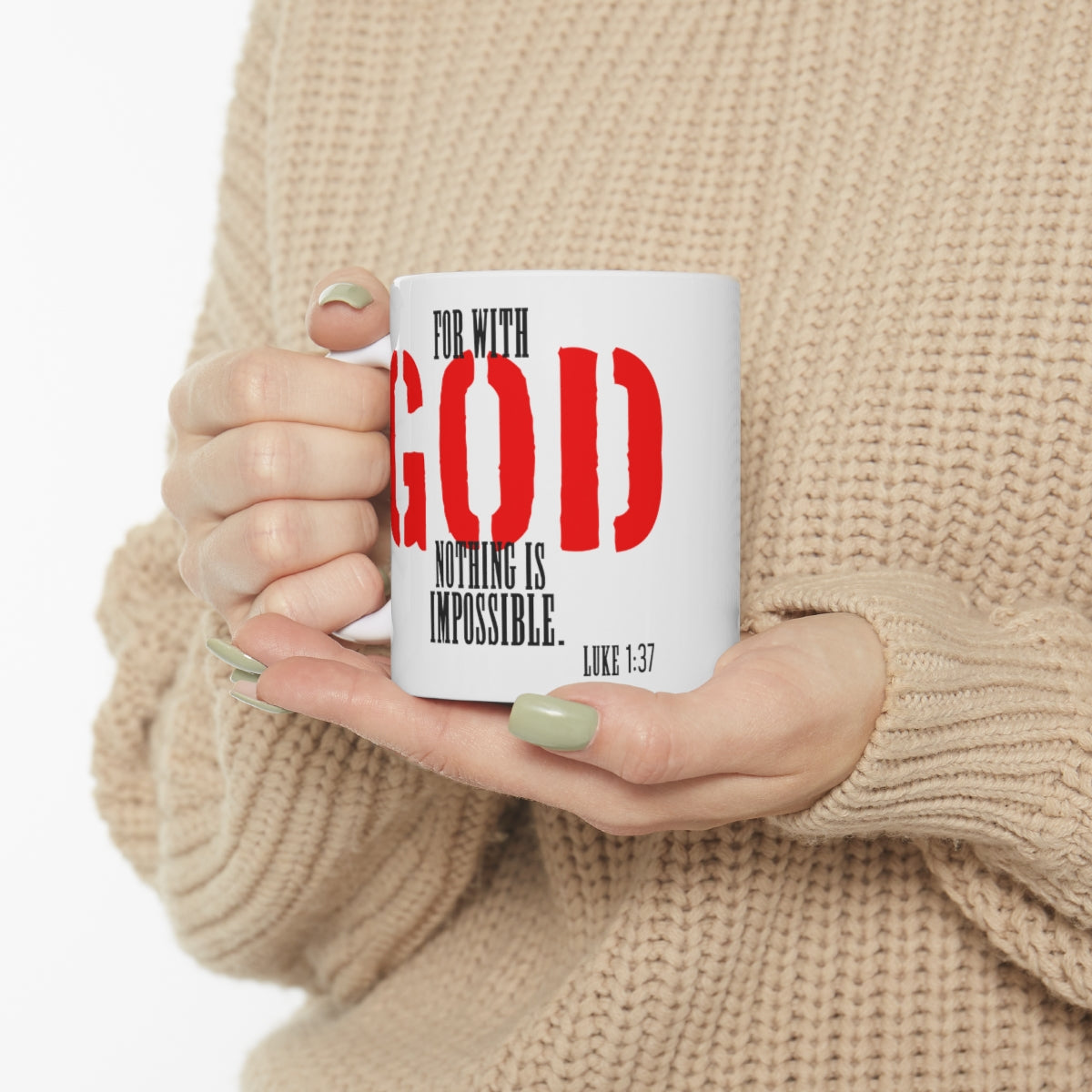 Bible Verse Scripture Mug 11oz For With God...
