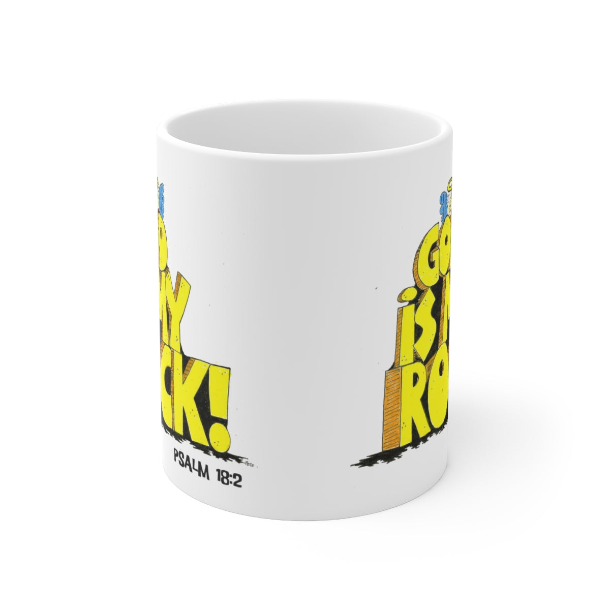 Bible Verse Scripture Mug 11oz God Is My Rock