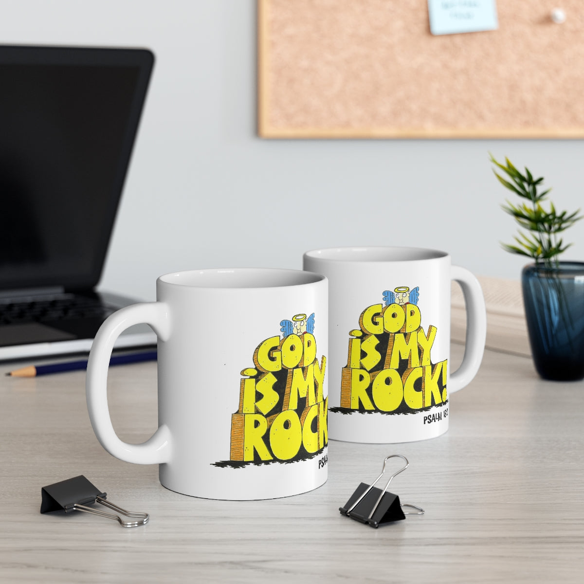 Bible Verse Scripture Mug 11oz God Is My Rock