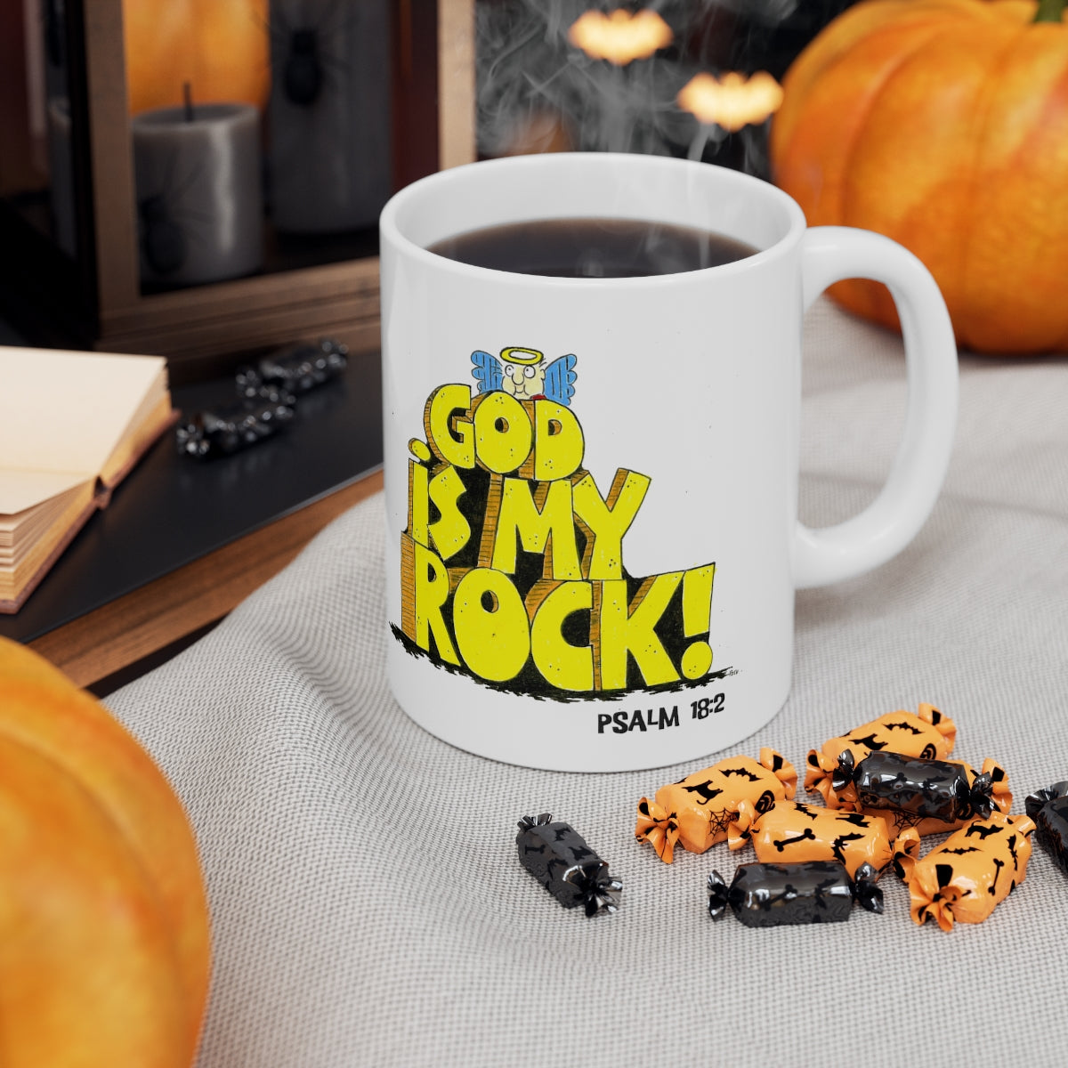 Bible Verse Scripture Mug 11oz God Is My Rock