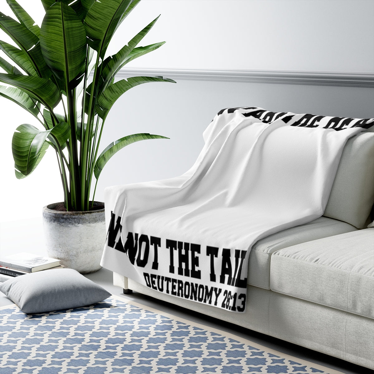 You Are the Head... Bible Verse Sherpa Fleece Blanket