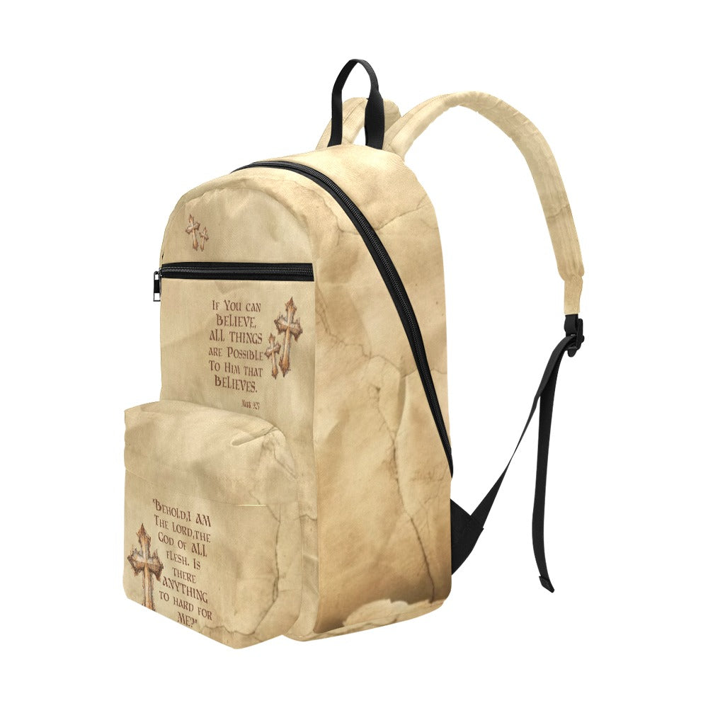 ONLY BELIEVE Large Capacity Travel Backpack