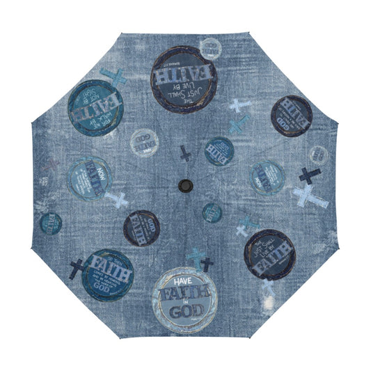 FAUX DENIM FAITH  Anti-UV Auto-Foldable Umbrella (Model U09)