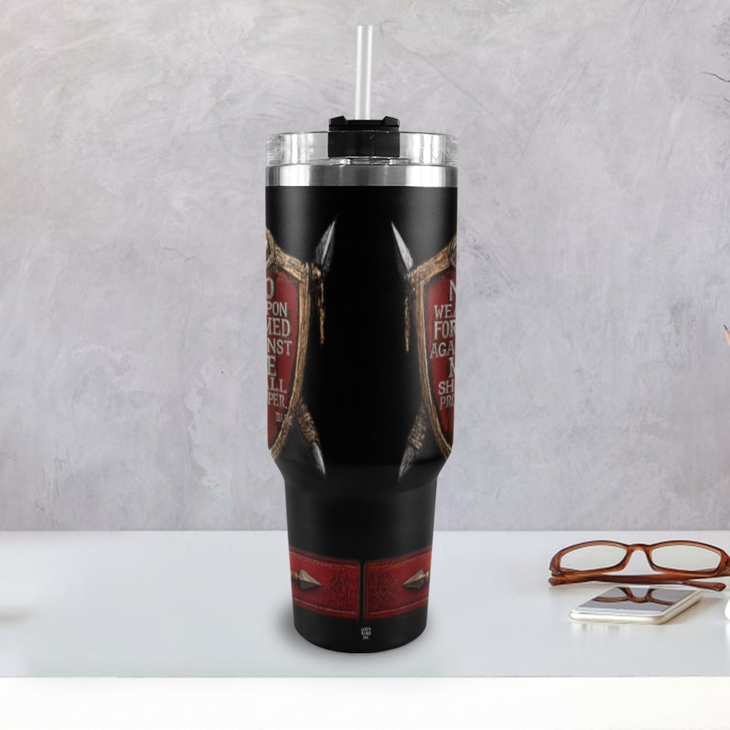 NO WEAPON TUMBLER 40oz Tumbler with Black Handle