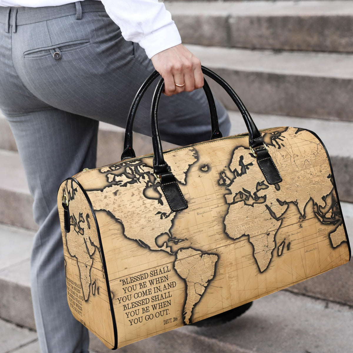 LEATHER BLESSED COMING AND GOING  Leather Travel Bag