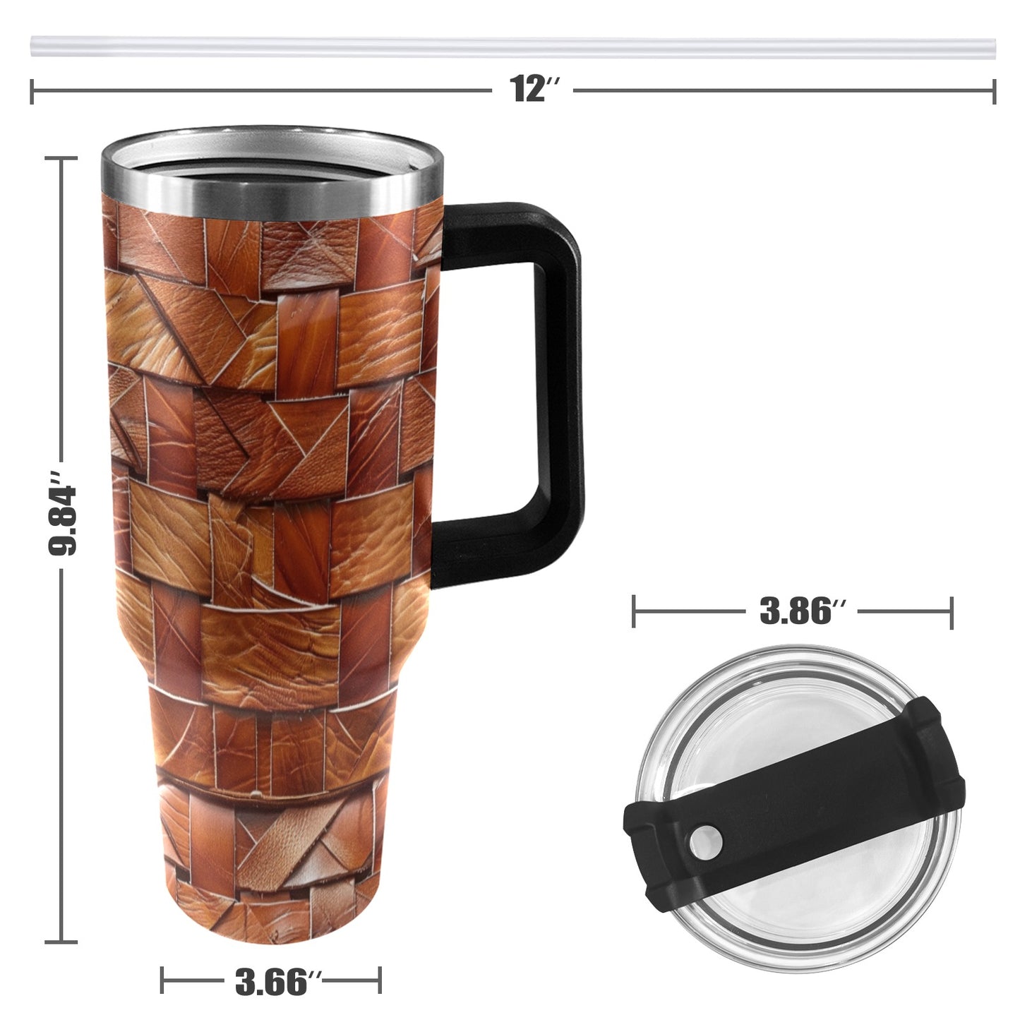 WALK BY FAITH  40oz Tumbler with Black Handle