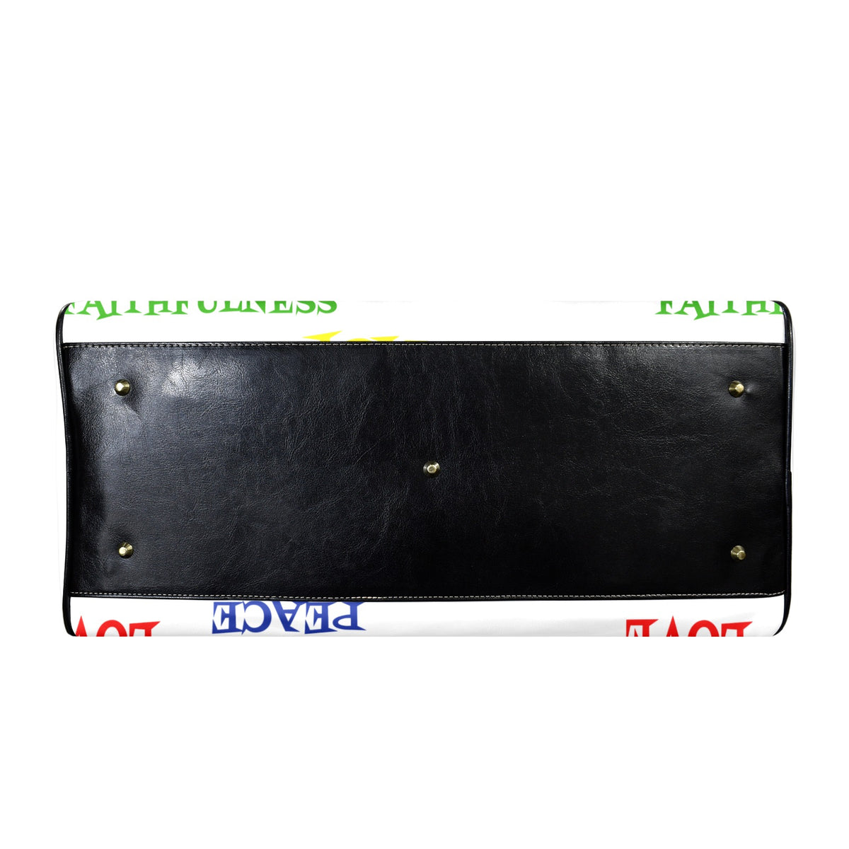LEATHER WHITE FRUIT OF THE SPIRIT  Leather Travel Bag