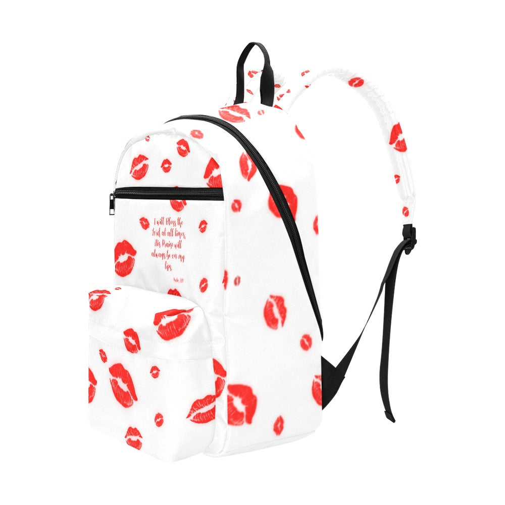 HIS PRAISE WILL ALWAYS BE ON MY LIPS  Large Capacity Travel Backpack