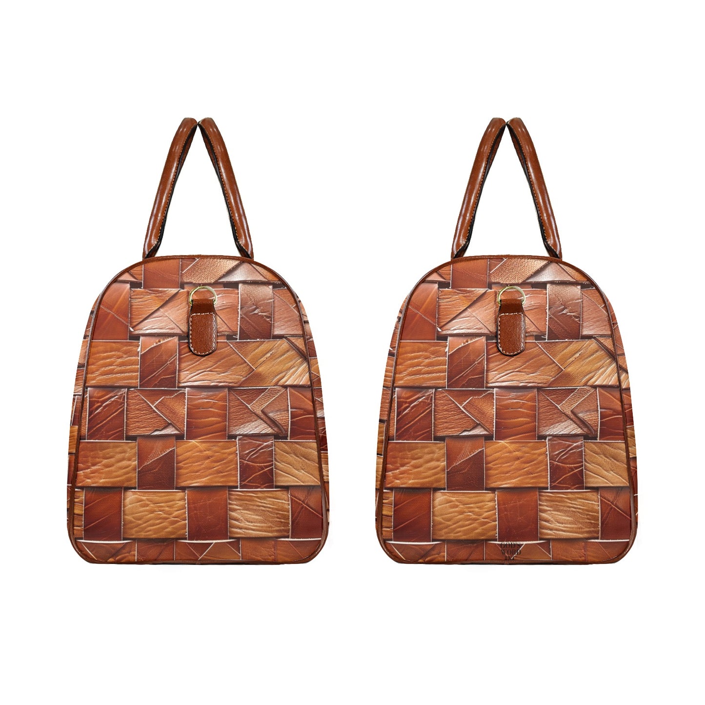 FAUX BASKET WEAVE WALK BY  FAITH WATERPROOF TRAVEL BAG