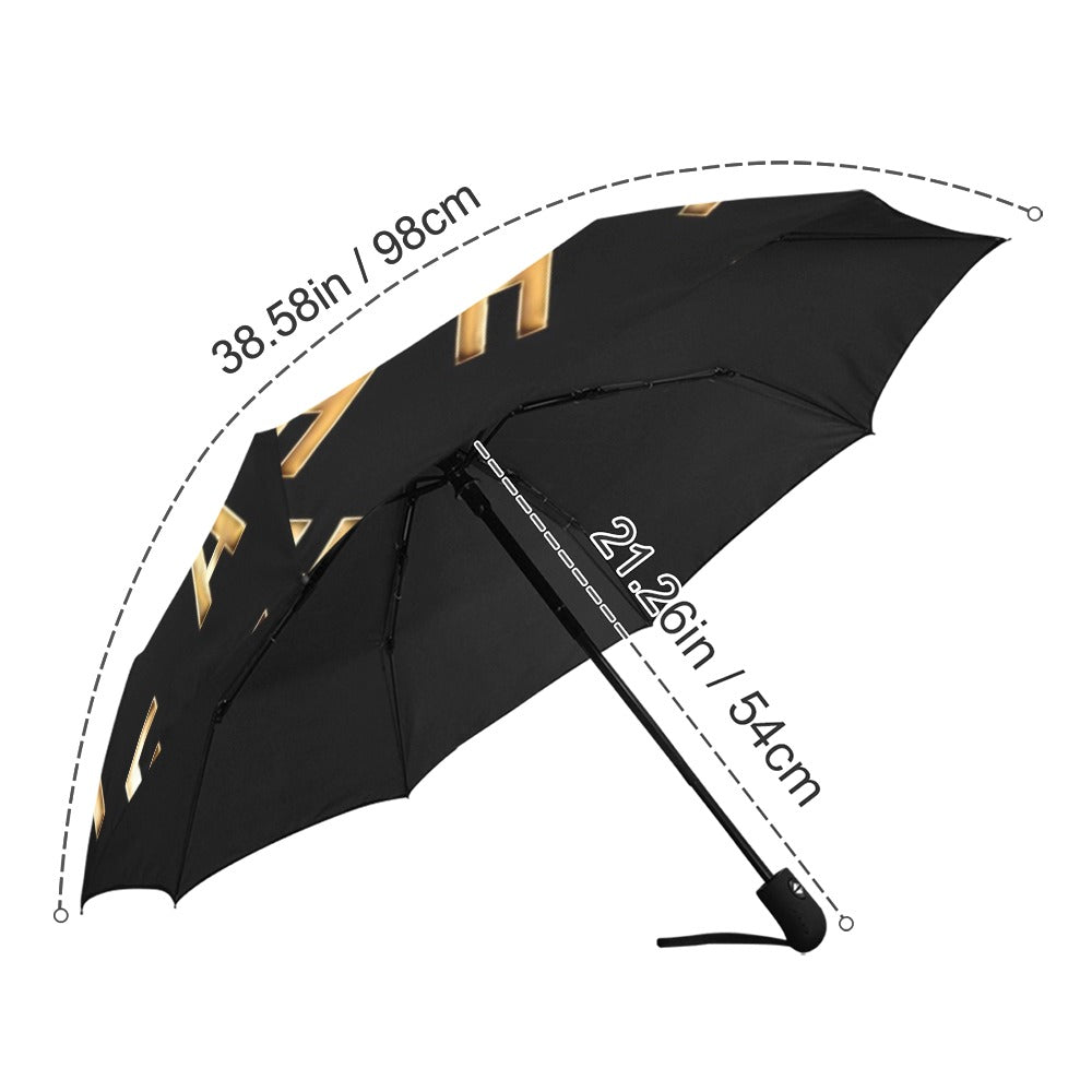 BLACK FAITH COMES BY HEARING Anti-UV Auto-Foldable Umbrella