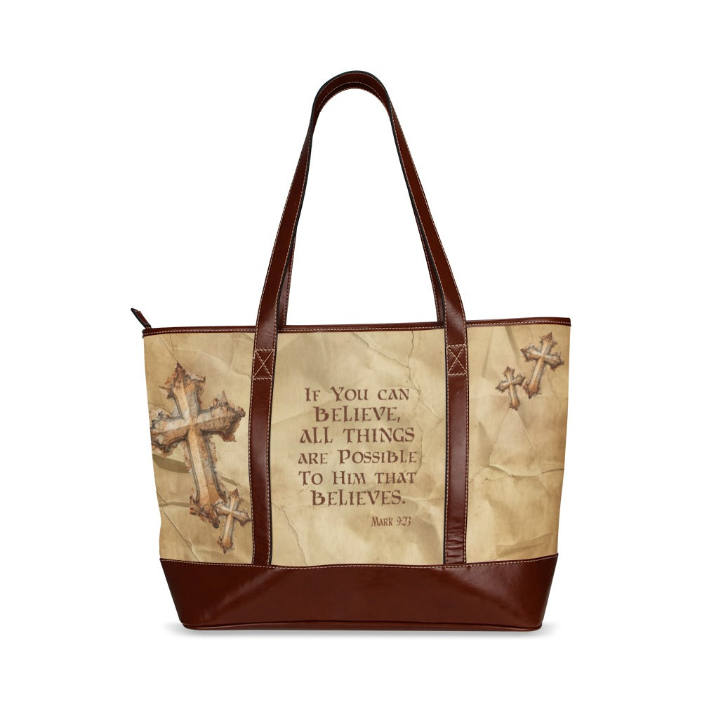 ONLY BELEIVE TOTE HANDBAG