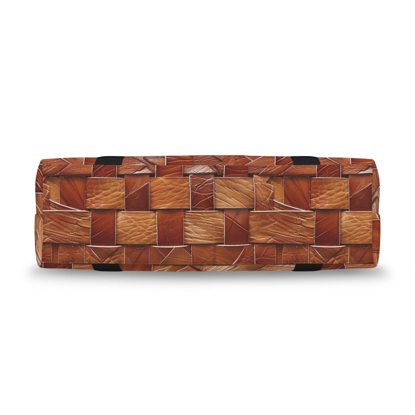 FAUX BASKET WEAVE WALK BY FAITH DUFFLE BAG