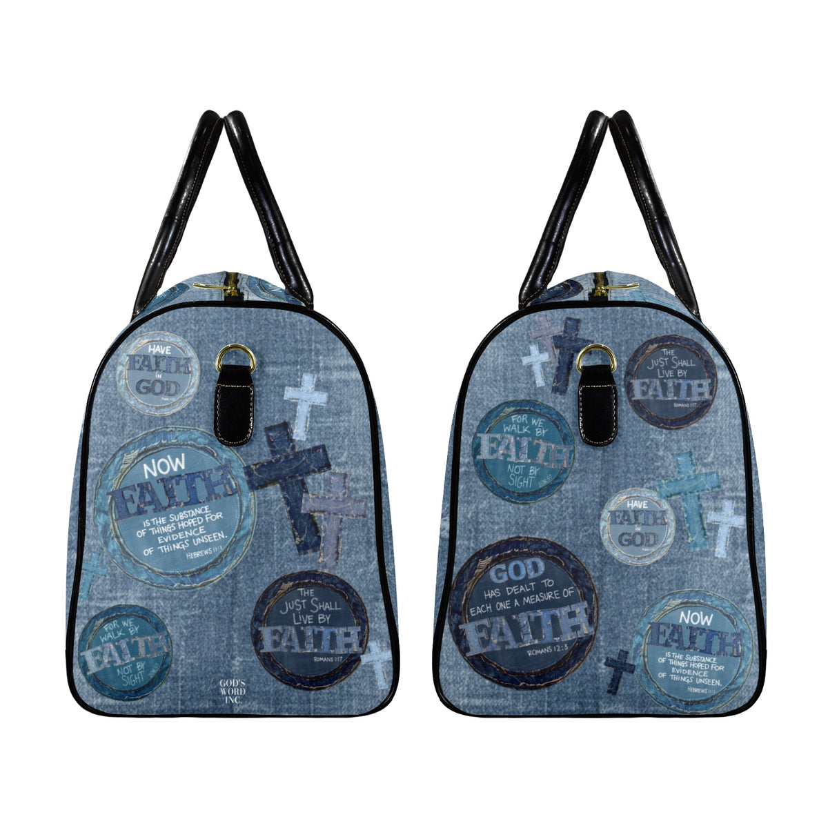 LEATHER FAUX DENIM FAITH  Travel Bag