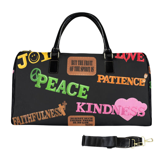FAUX LEATHER FRUIT OF THE SPIRIT BAG Large Capacity Travel Bag