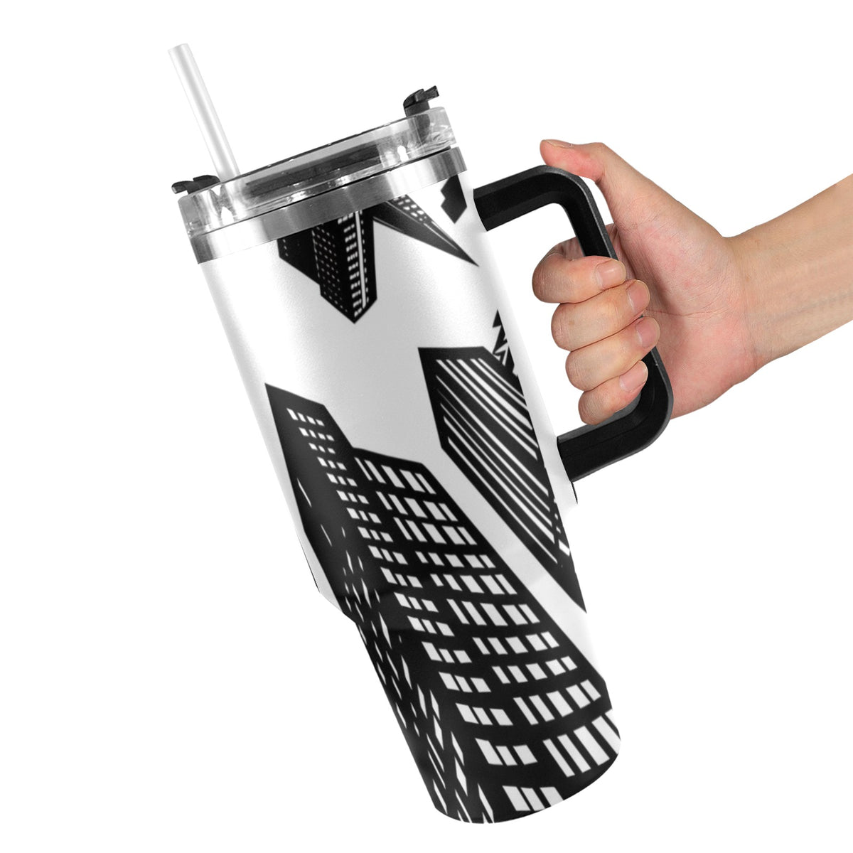 BLESSED SHALL YOU BE IN THE CITY 40oz Tumbler with Black Handle