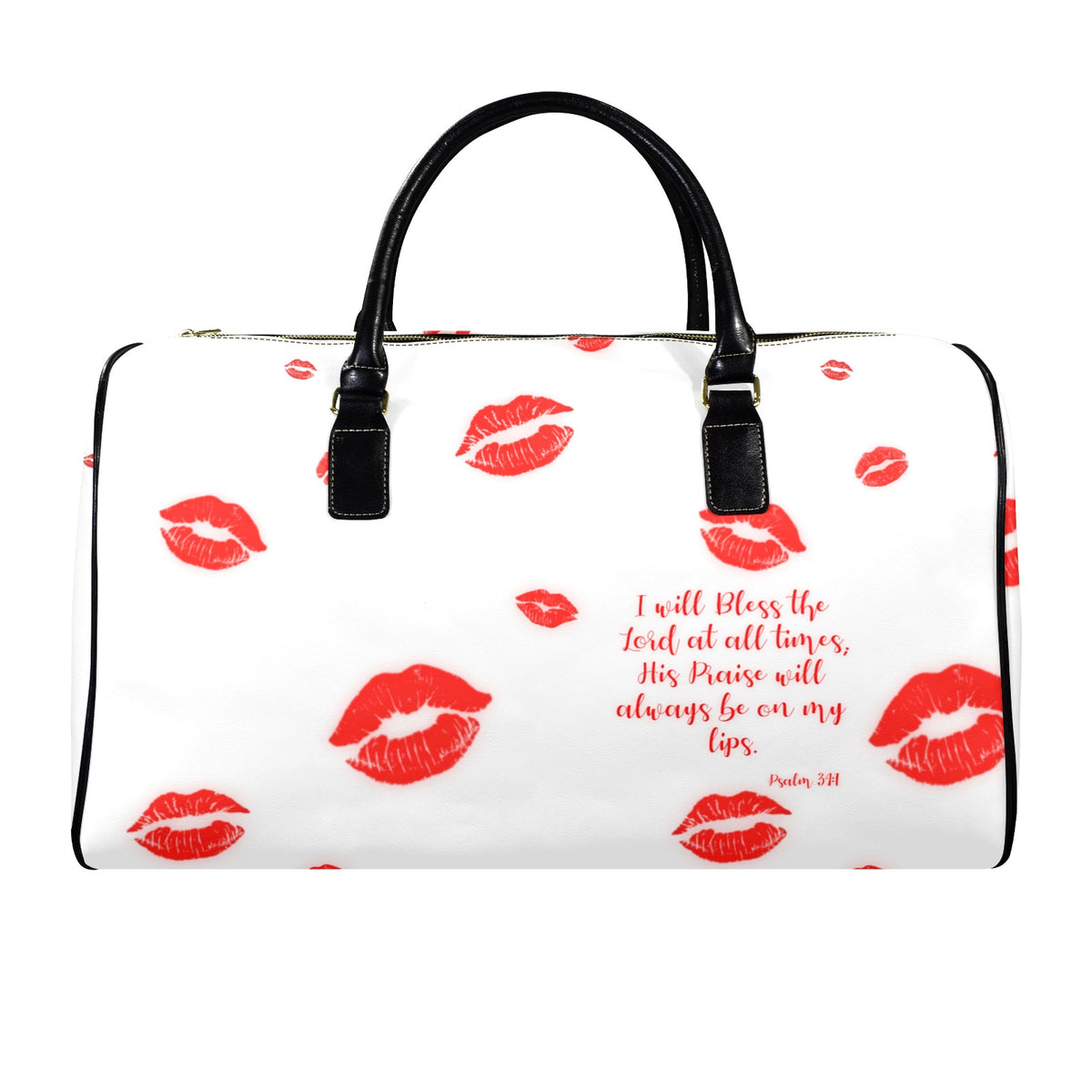 LEATHER YOUR  PRAISE SHALL BE ON MY LIPS  Travel Bag