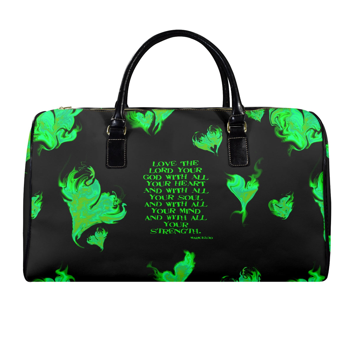 LEATHER LOVE THE LORD WITH YOUR HEART    Travel Bag