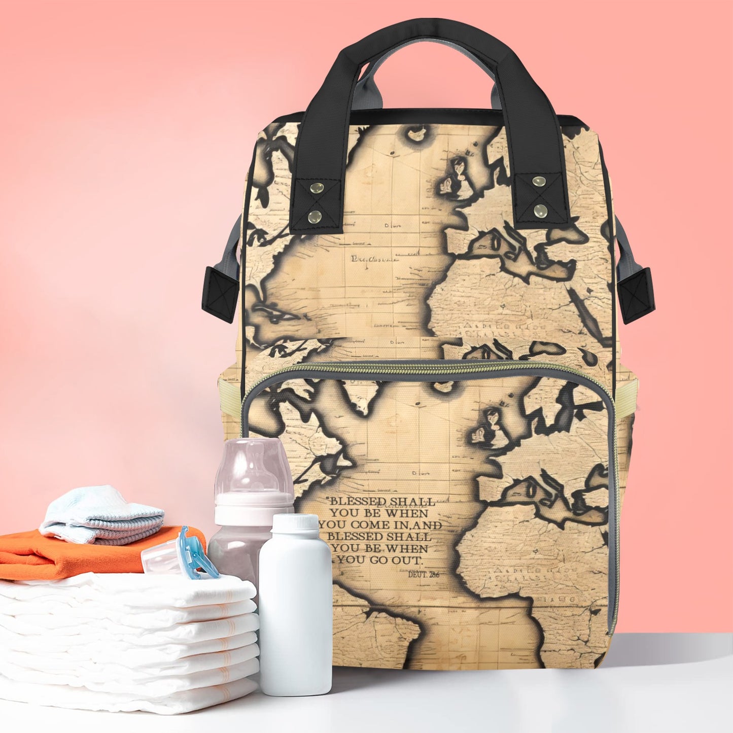 BLESSED COMING IN AND GOING OUT DIAPER BAG