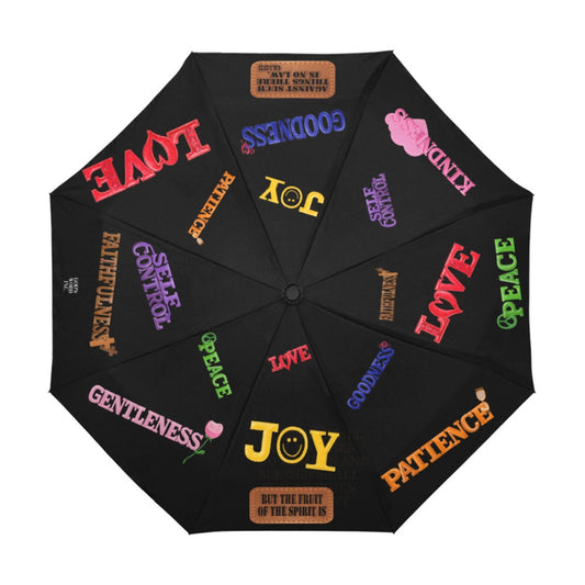 FAUX LEATHER FRUIT OF THE SPIRIT Anti-UV Auto-Foldable Umbrella (Model U09)