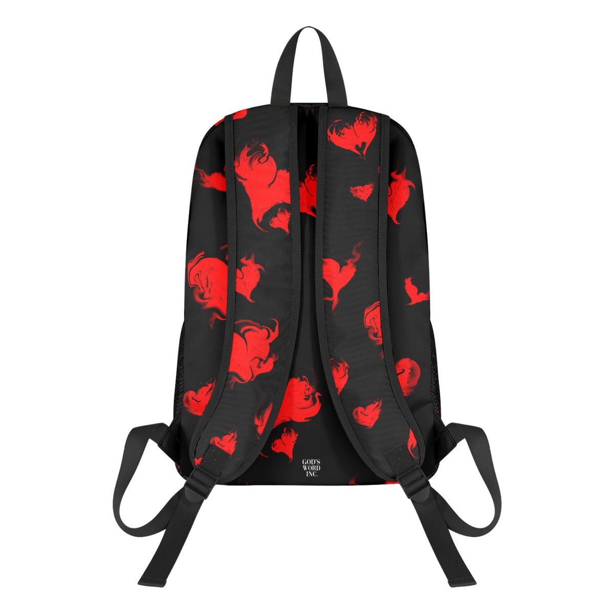RED LOVE THE LORD WITH  ALL YOUR HEART All Over Print Leisure Sports Backpack