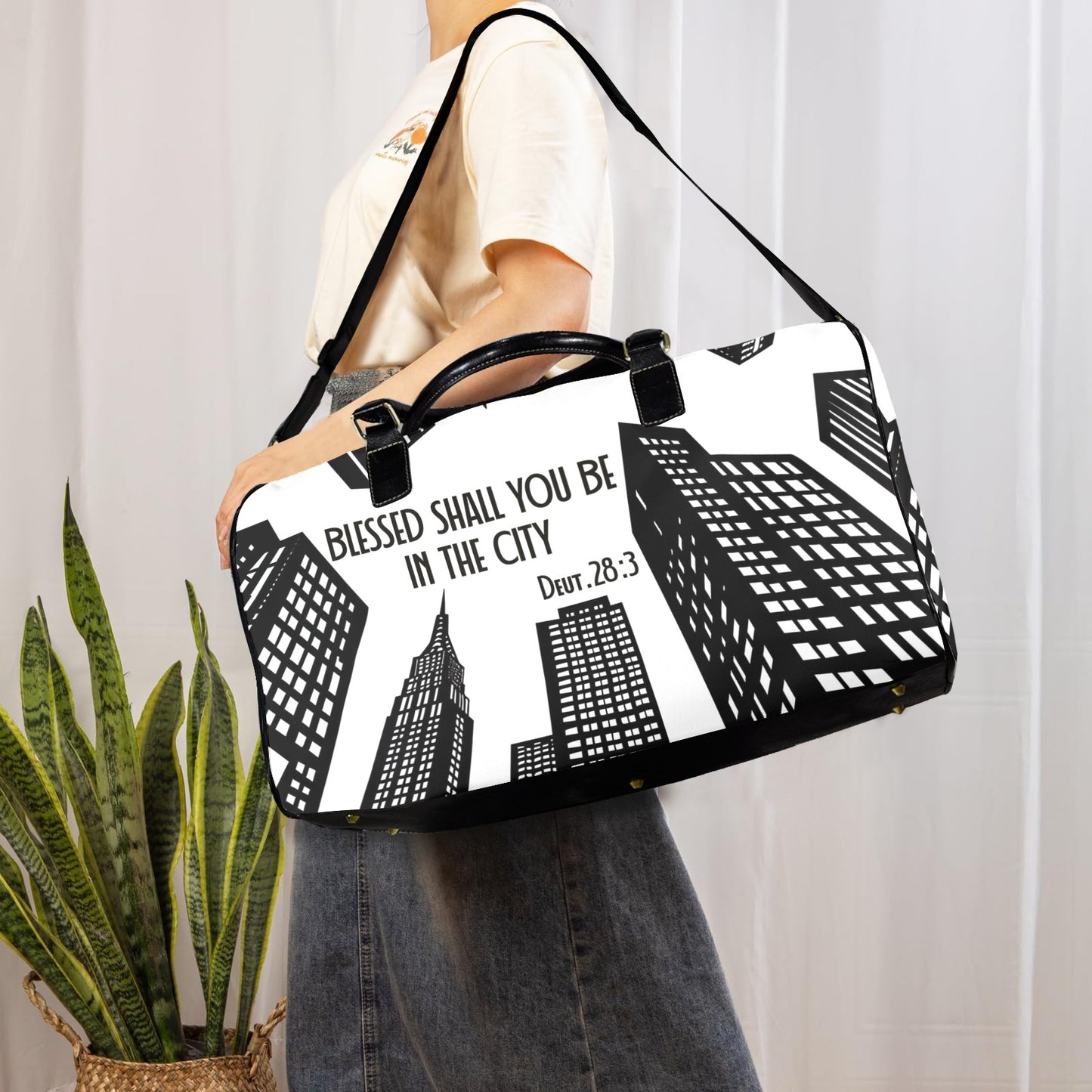 BLESSED IN THE CITY  WATERPROOF TRAVEL BAG